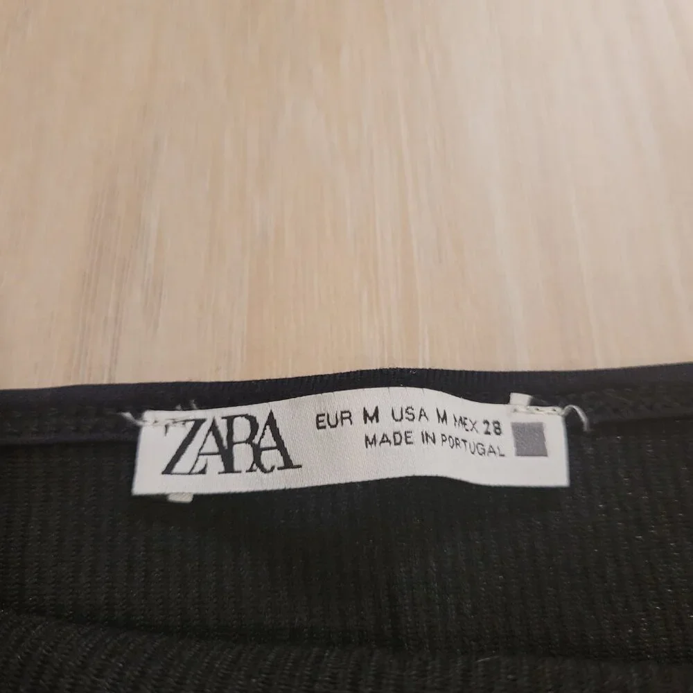 ZARA | Ribbed Halter Crop Top | Sz. M - Picture 4 of 5
